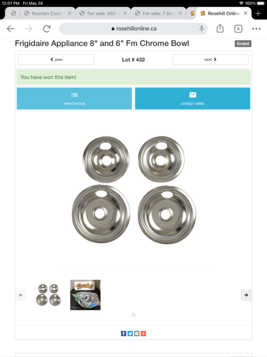 Drip bowls for stove 