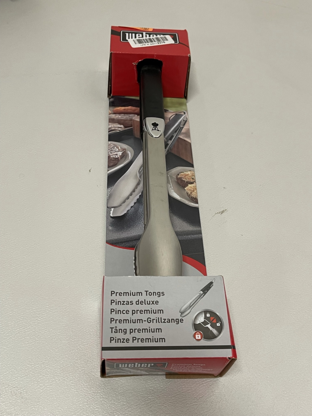 Weber Premium BBQ Tongs stainless steel.  thumbnail