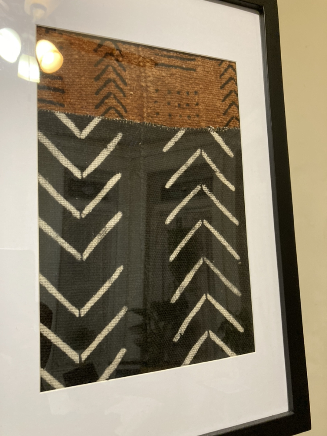 Framed African mud cloth - photo 4