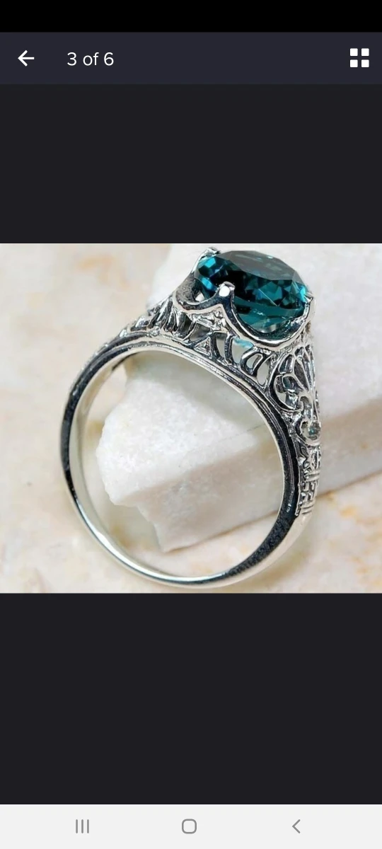 beautiful ring size 7.sterling silver stamped 925. image indicator(3)