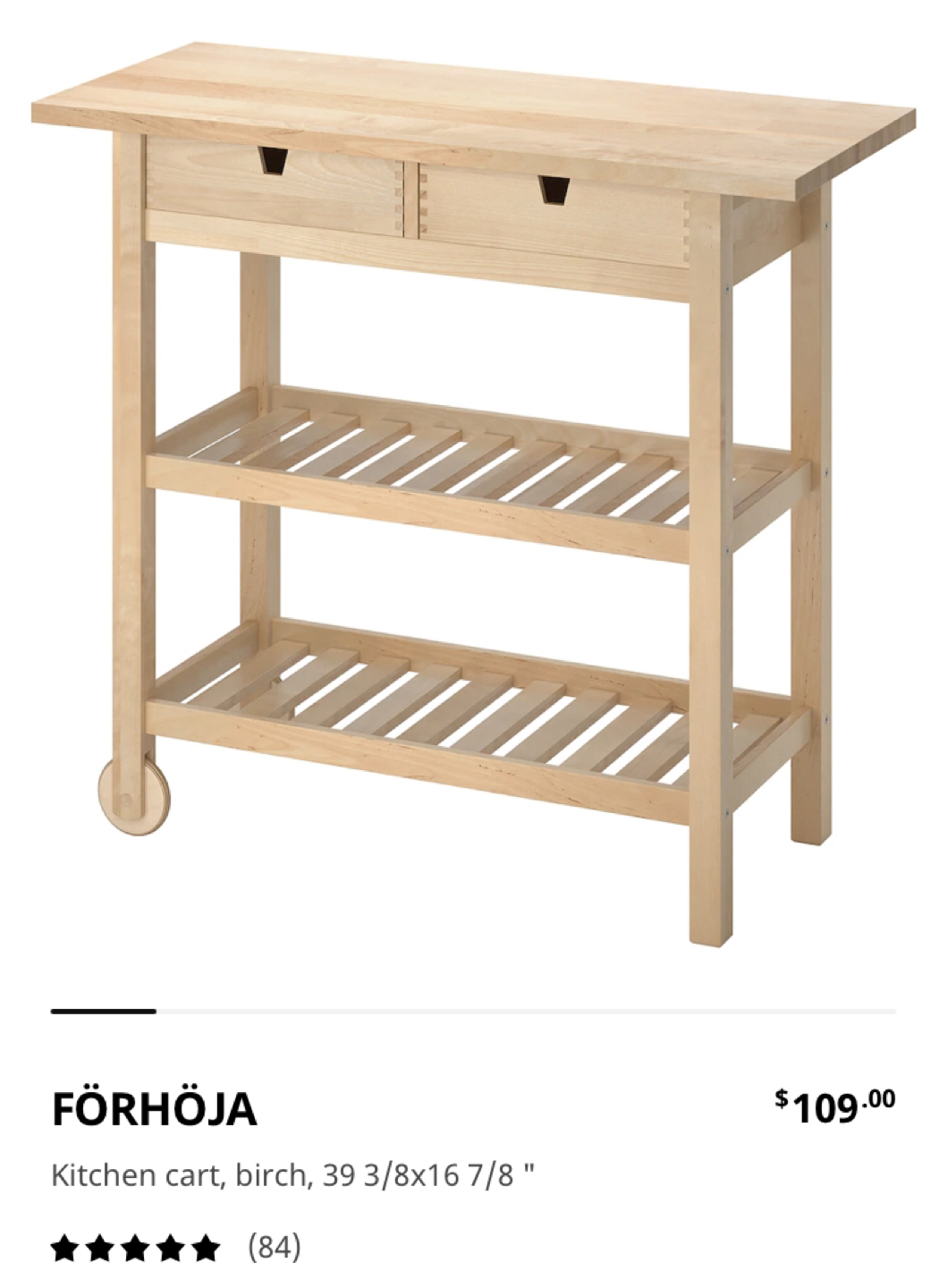 Ikea FÖRHÖJA Kitchen cart - photo 3