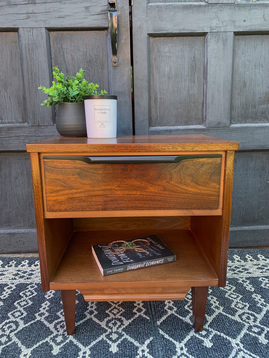 MCM Walnut Nightstand 