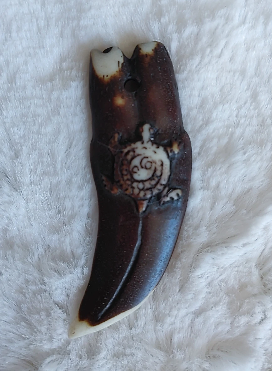 Large Carved Claw Horn Pendants Jewelry Crafts Lot - photo 5