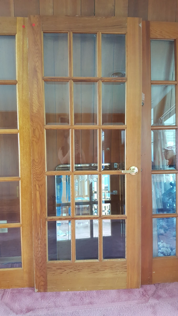 Wooden French Door with Glass Panels
