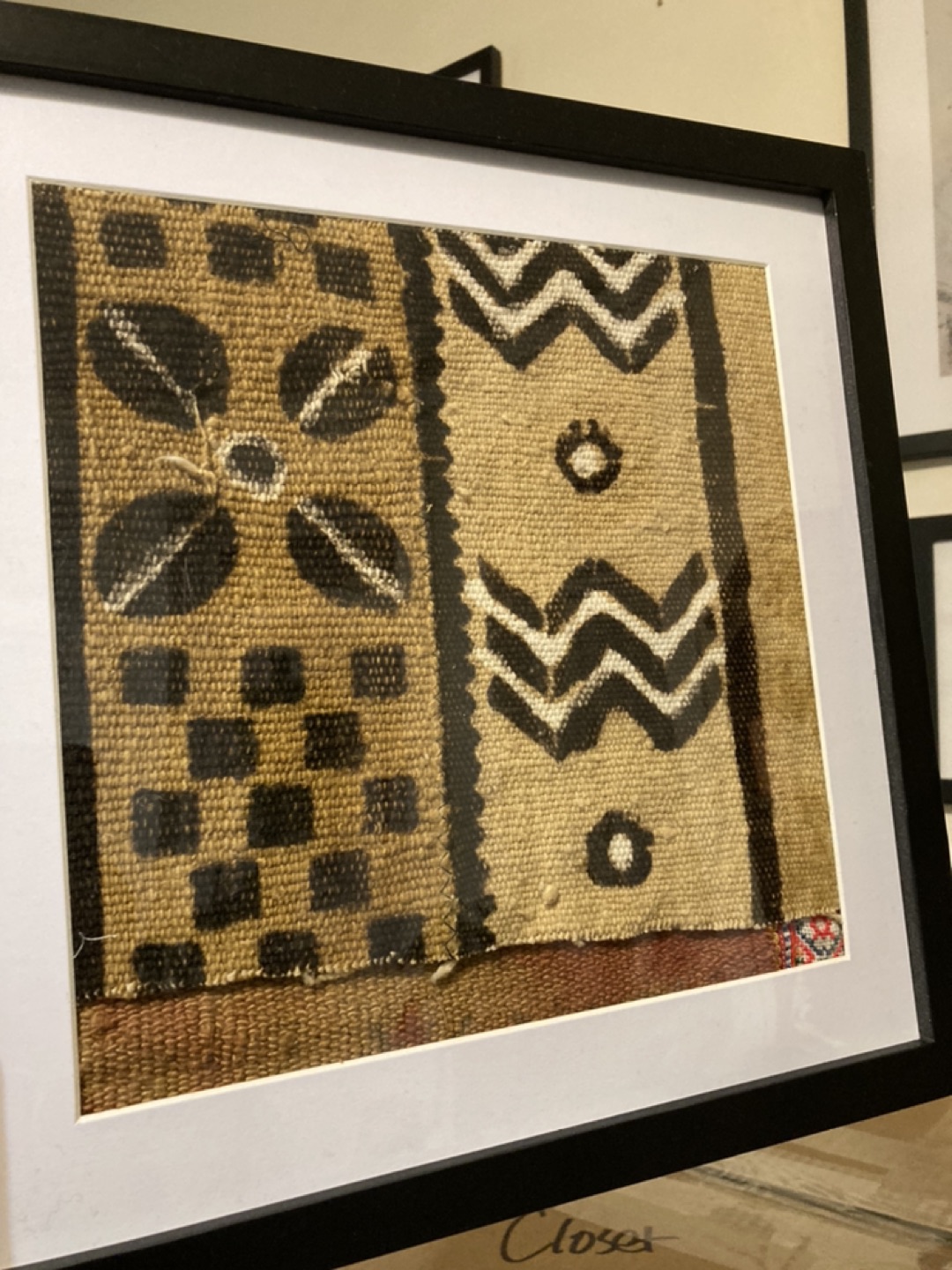 2 Mat framed African Mud cloth - photo 5