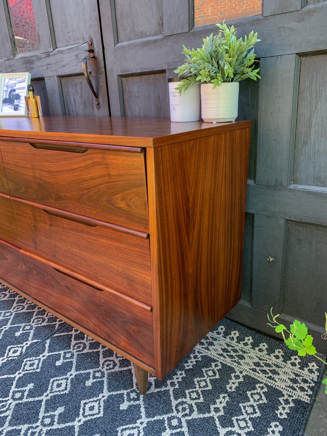MCM Walnut 6 Drawer Dresser  - photo 3