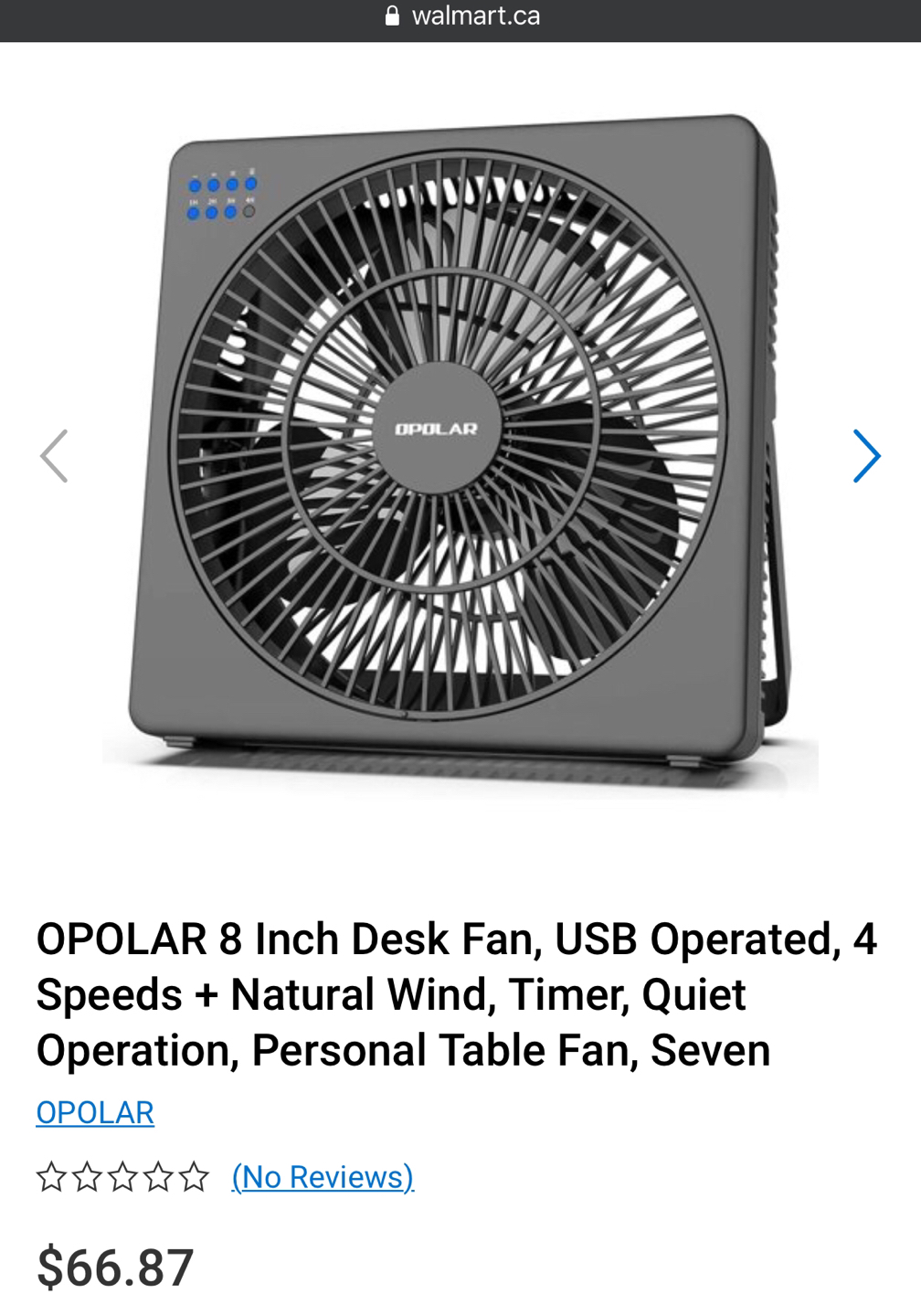 OPOLAR 8 Inch Desk Fan for Home & Office image indicator(6)