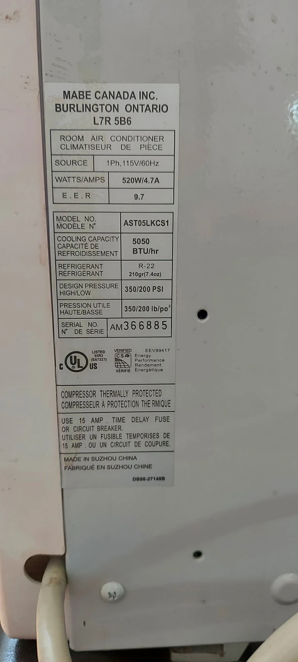 GE A/C 5050 btu - photo 2