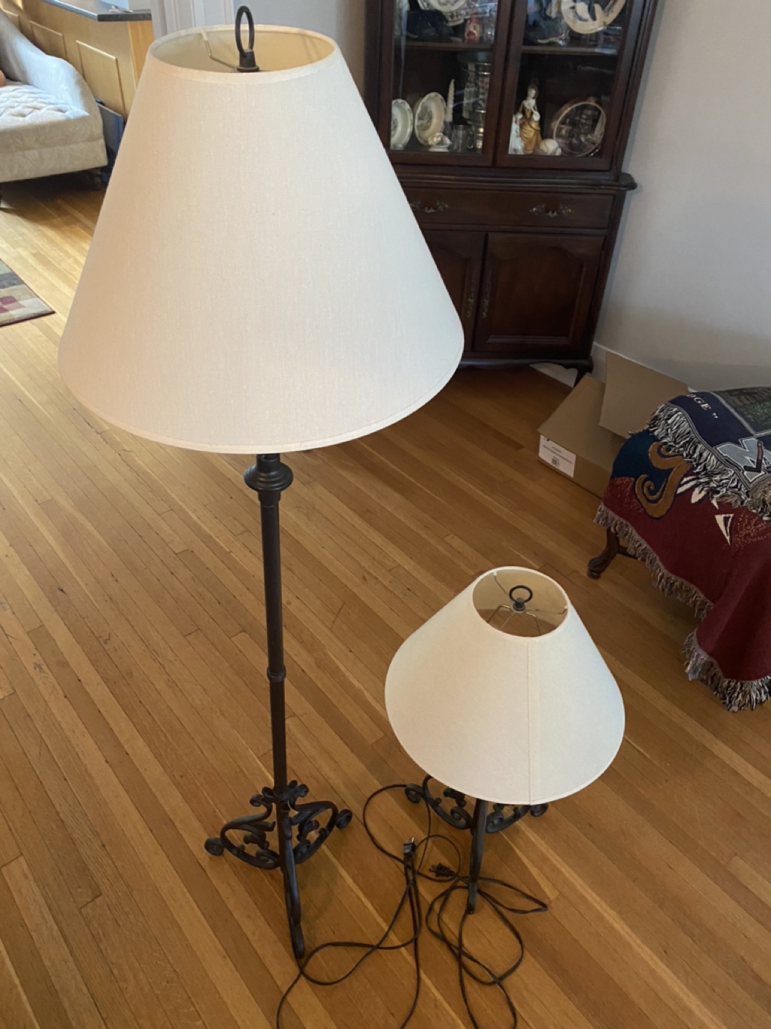 Set of matching Floor Lamp & Table Light