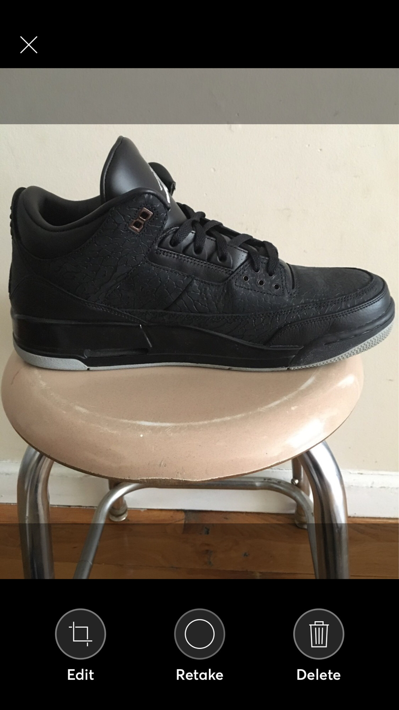 Air Jordan 3 retro black flip 2011 size 13 - photo 4