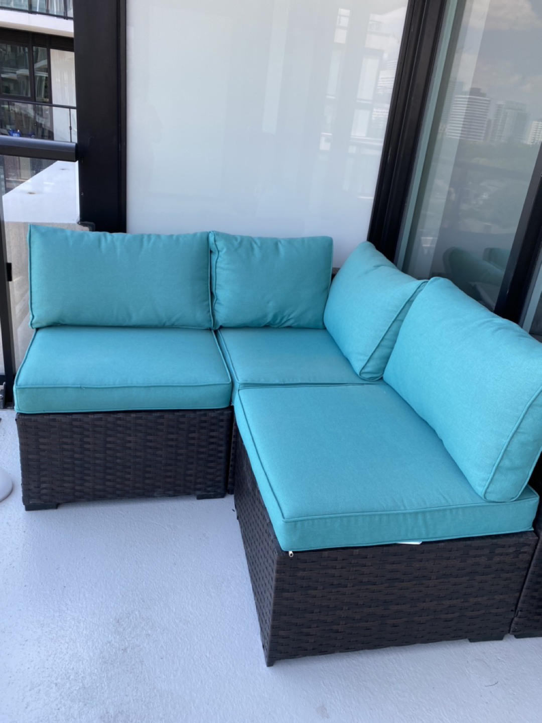 3 piece outdoor wicker patio set 