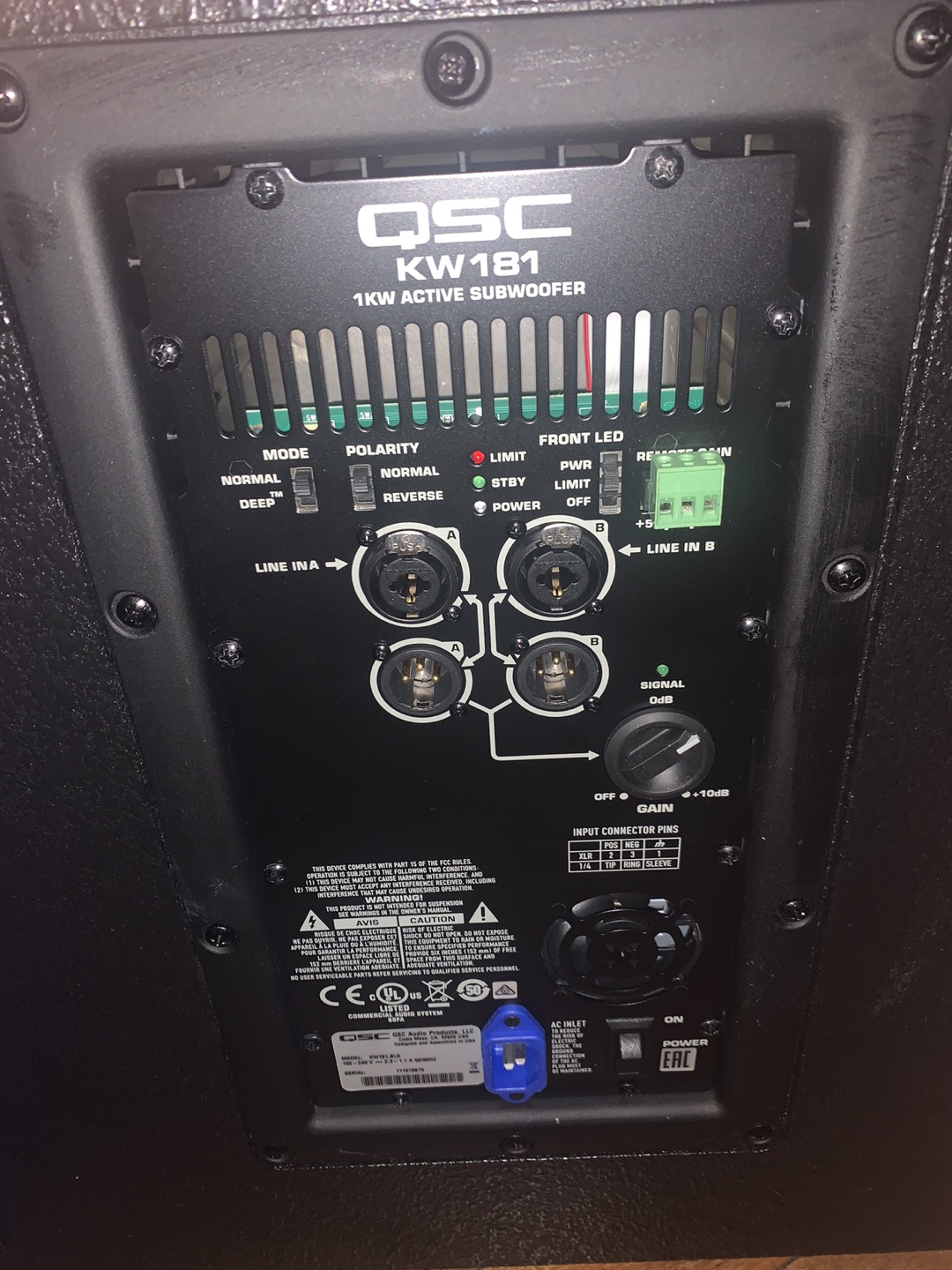 Qsc kw181 18 powered subwoofer - photo 4