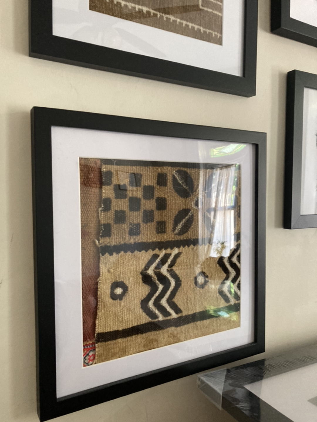 2 Mat framed African Mud cloth - photo 3