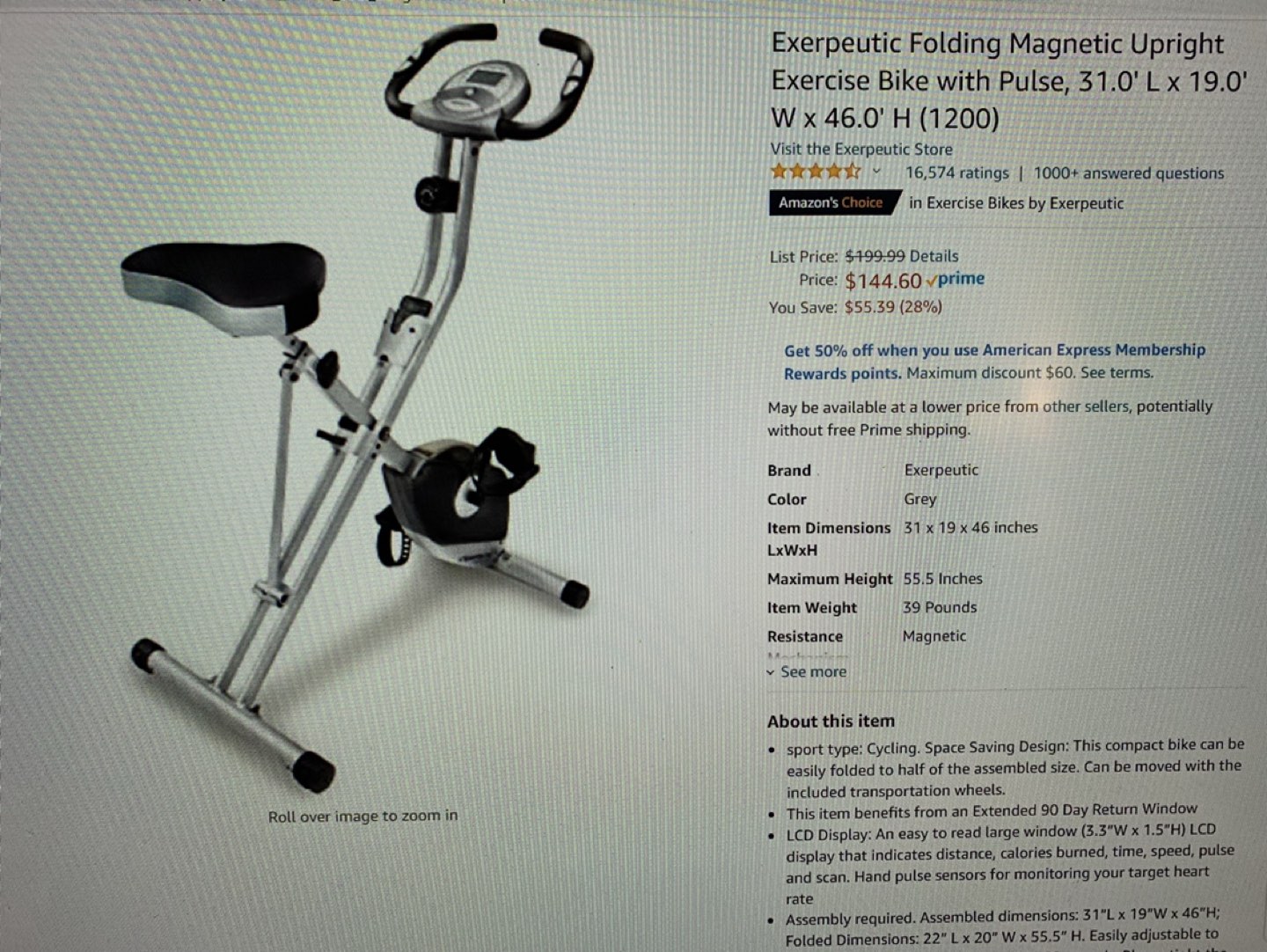 Foldable indoor cycling machine - photo 5