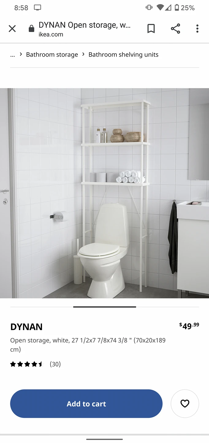 IKEA DYNAN Bathroom shelving unit thumbnail
