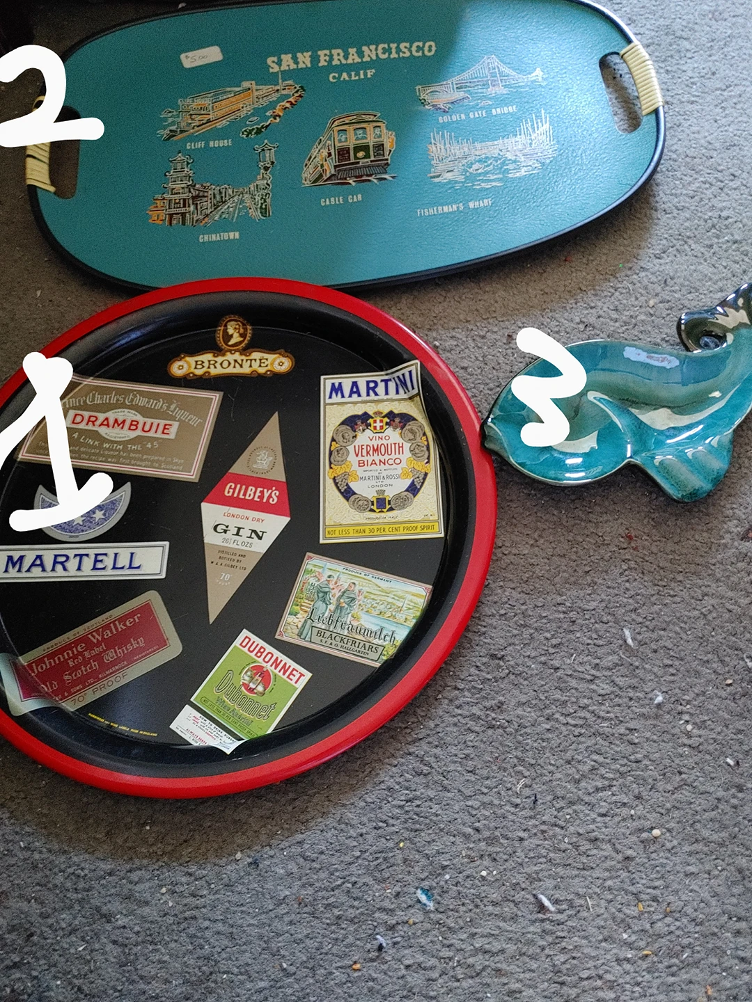Vintage 3 plates set -#2 thumbnail