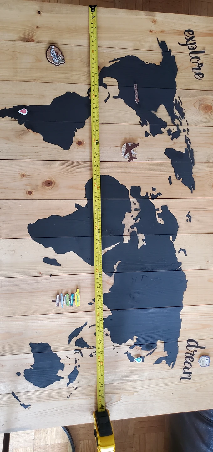 Wood world map - photo 2