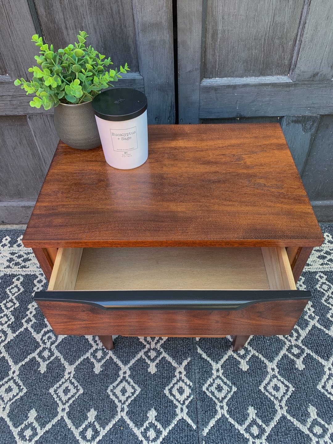 MCM Walnut Nightstand  - photo 4