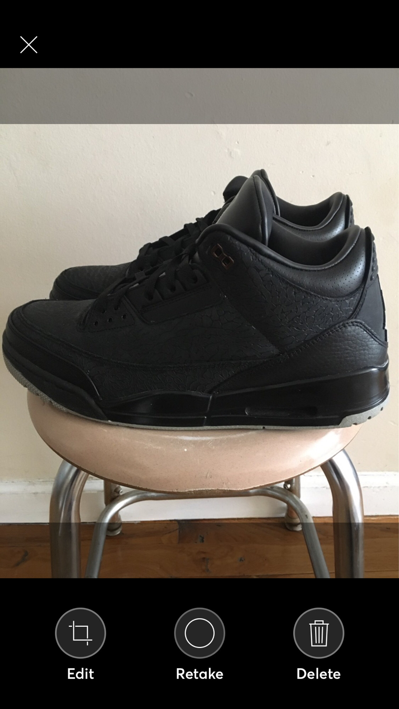 Air Jordan 3 retro black flip 2011 size 13 - photo 2
