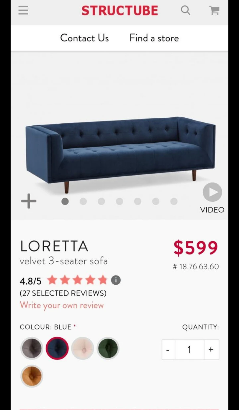 structube sofa - photo 4