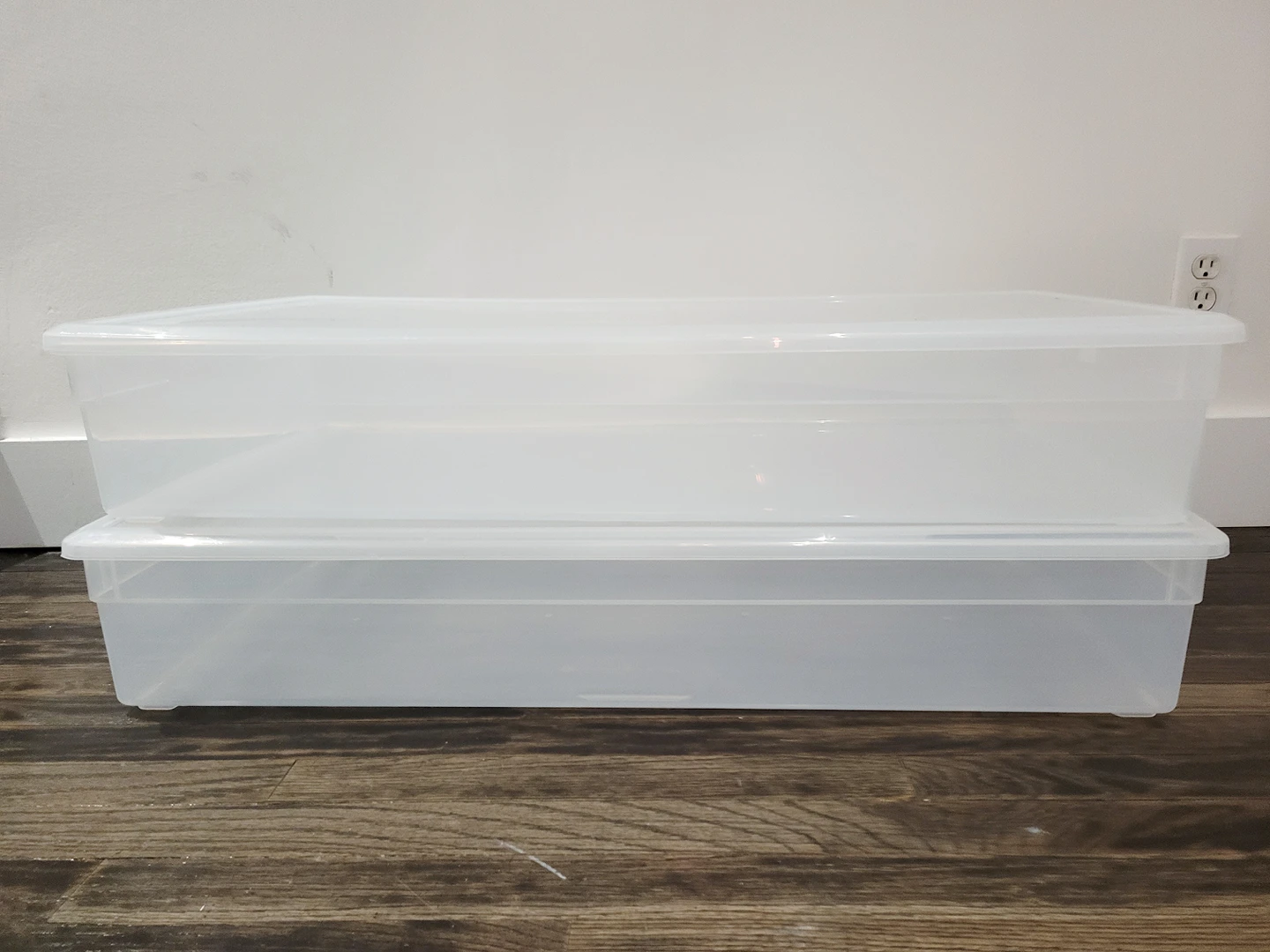 Two Plastic Underbed Storage Bins - photo 2