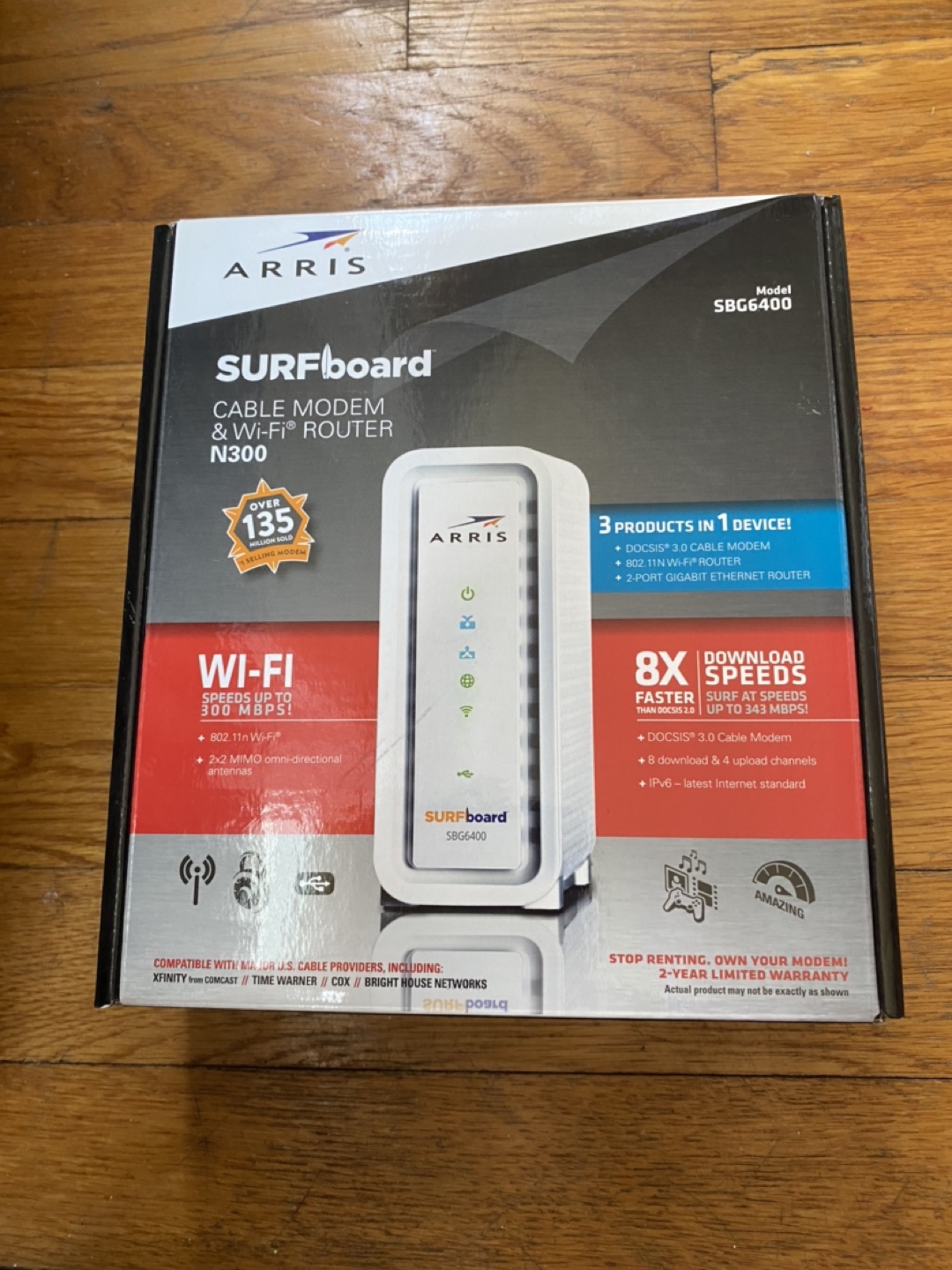 ARRIS SURFboard SBG6400 Cable Modem / N300 Wi-Fi Router