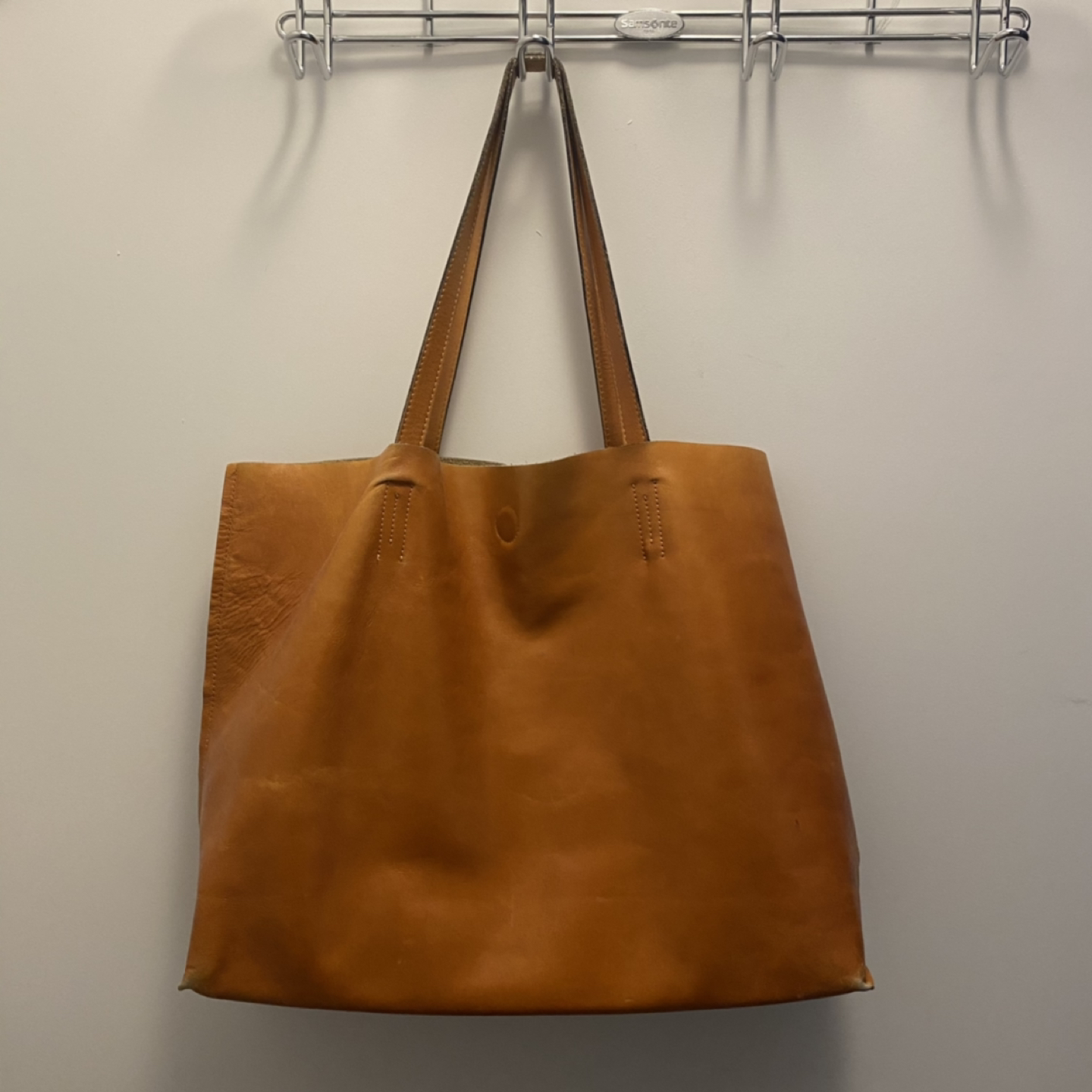Real leather shoulder bag