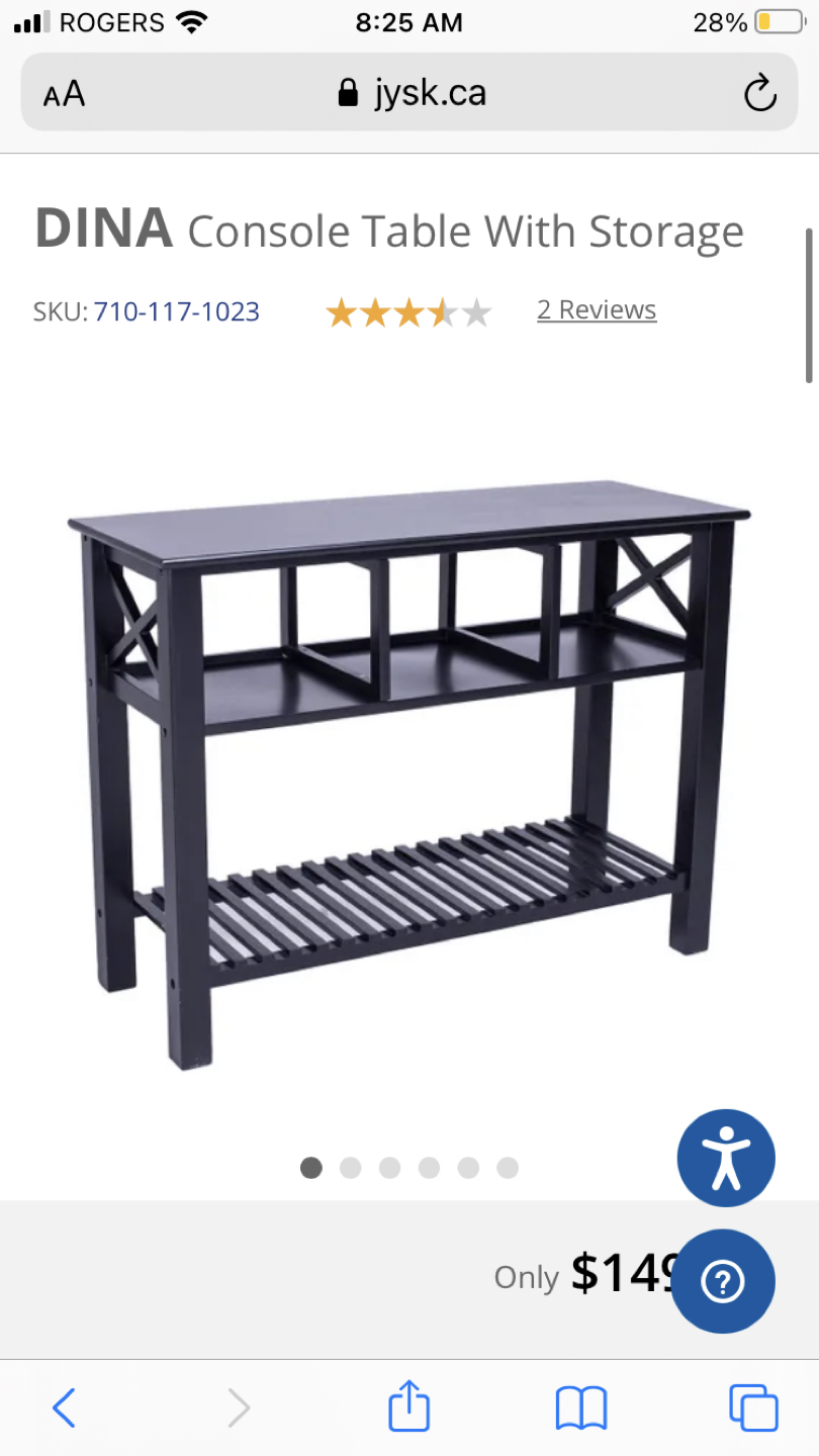 Console Table from Jysk - delivery available 