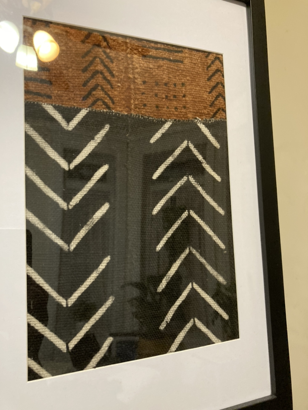 Framed African mud cloth - photo 3
