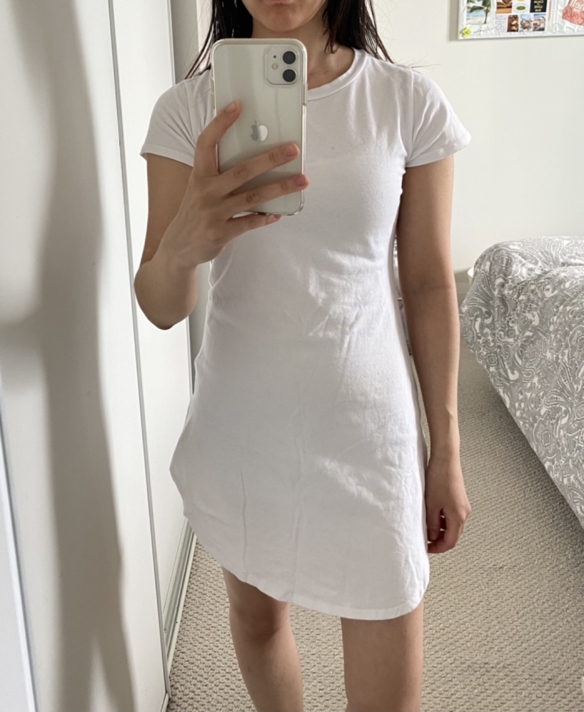 Fashion Nova White T-shirt Dress - Size Small/Medium thumbnail