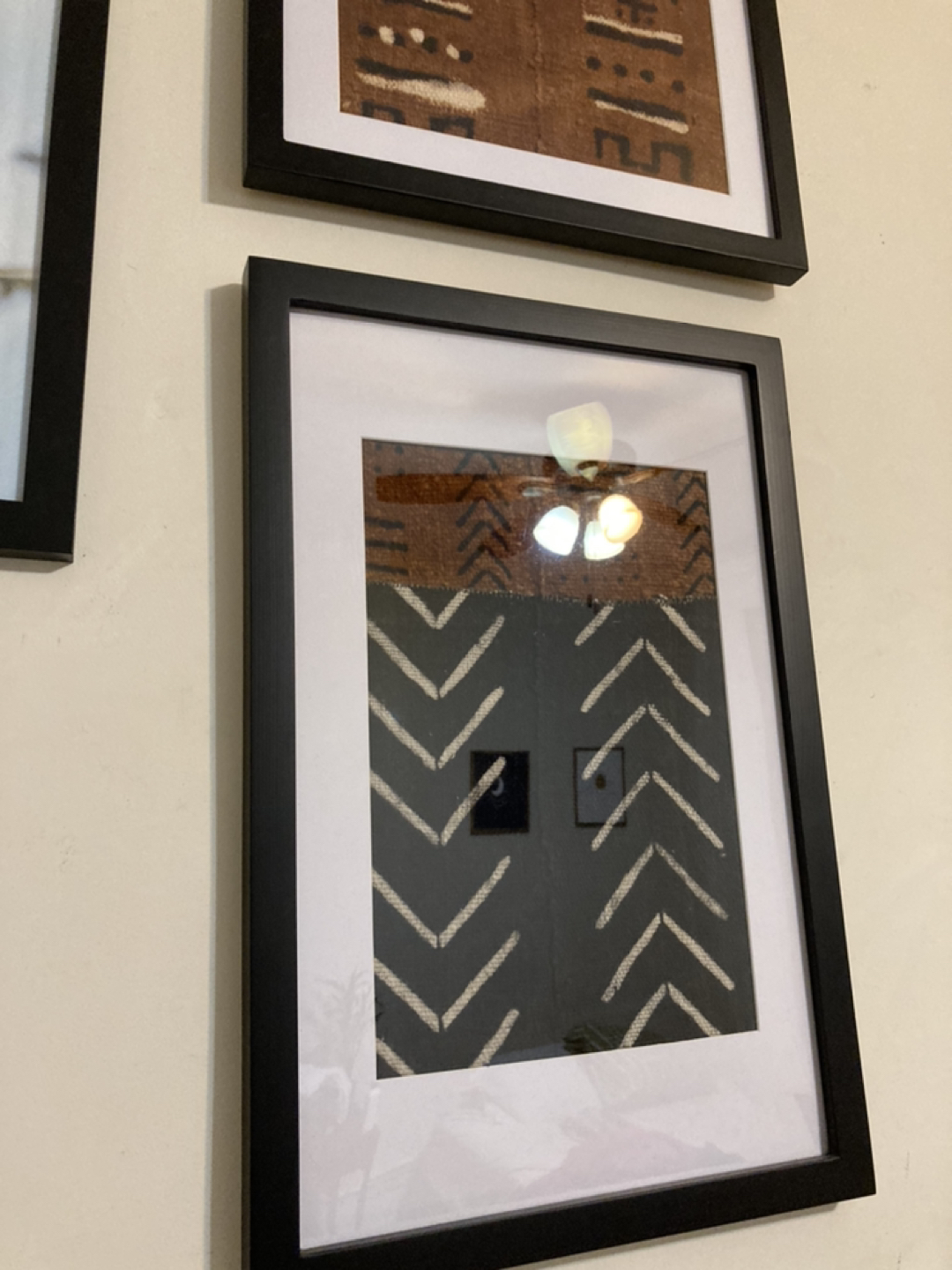 Framed African mud cloth - photo 2