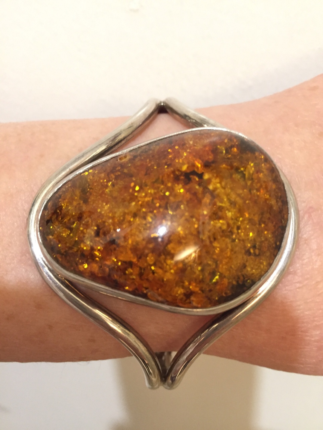 Amber on Sterling Silver Bracelet - photo 2