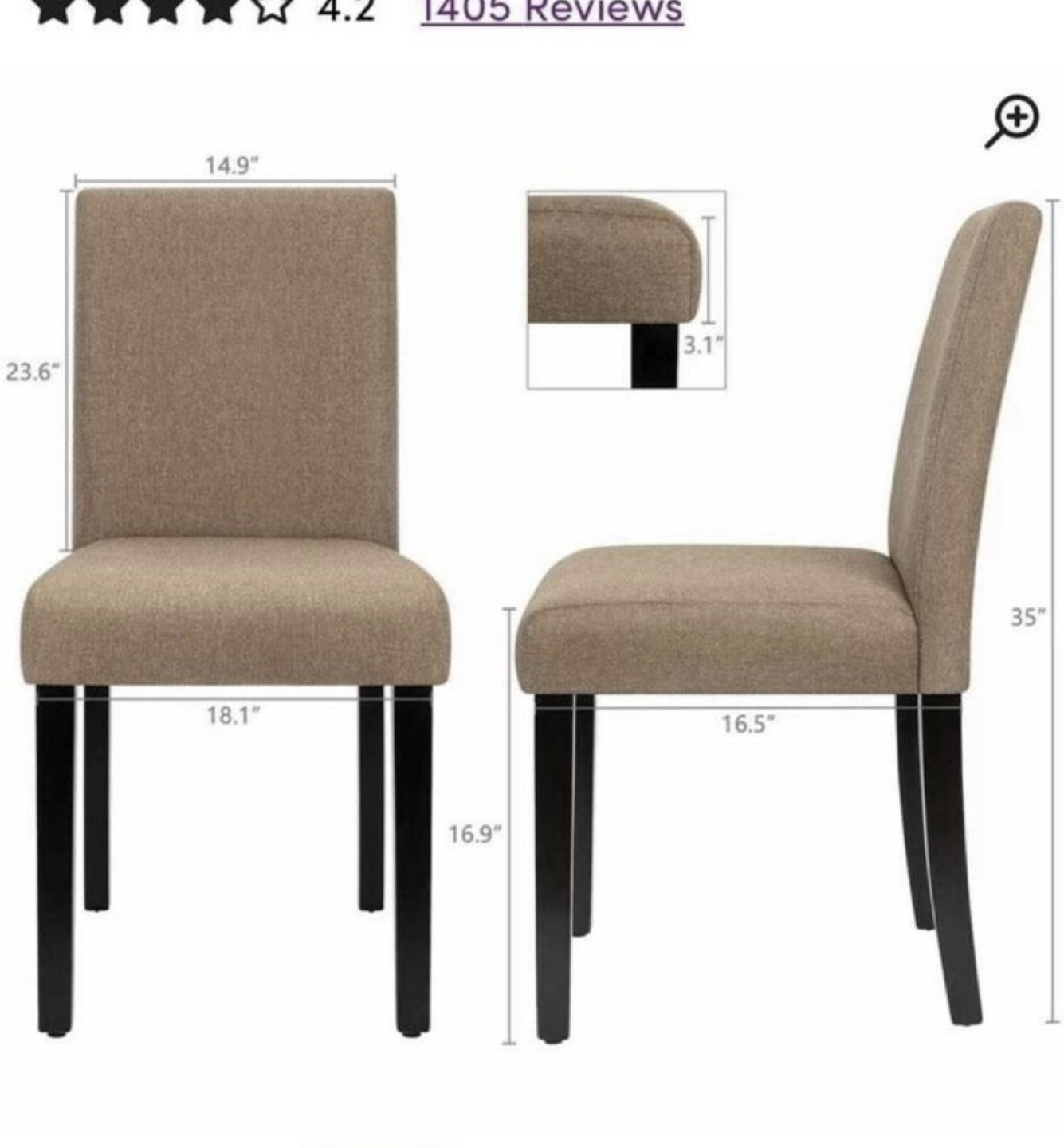 Set of 4 Dining Chairs image indicator(2)