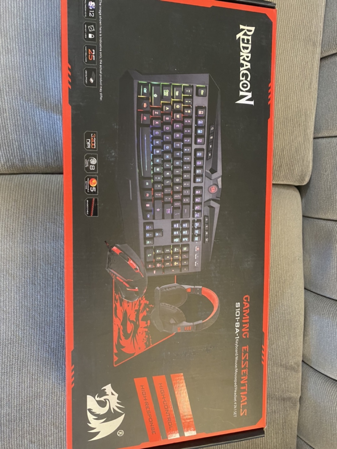 Redragon keyboard, mouse, headphone and mouse pad 4 in 1