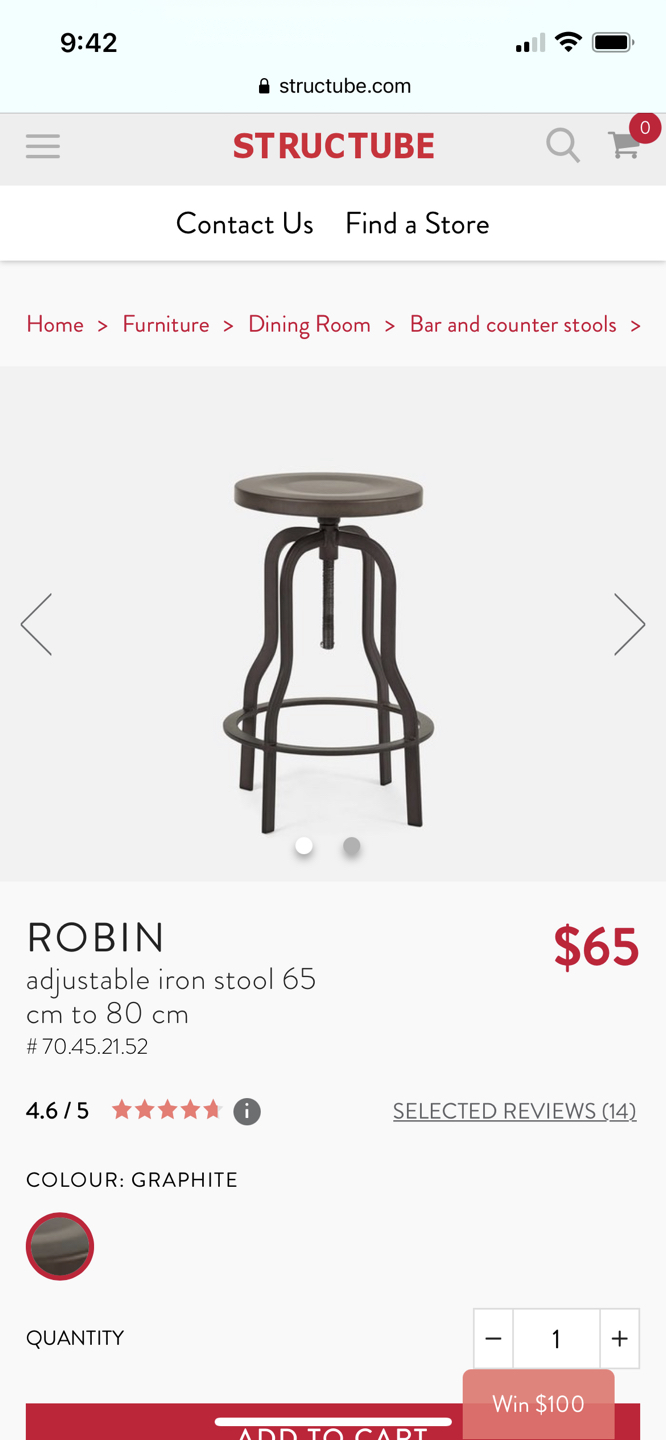 Iron stool-structube - photo 3