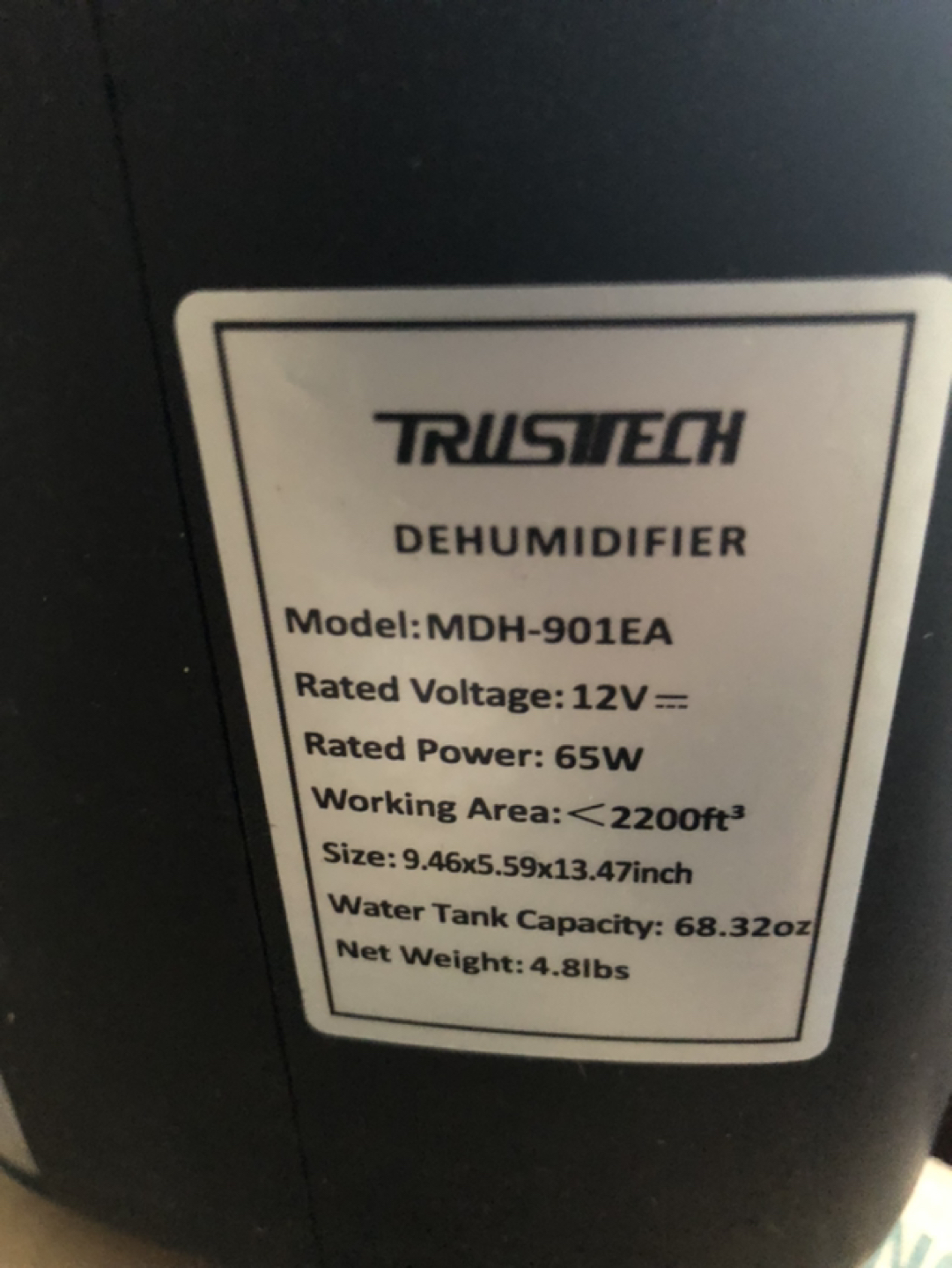 
Electric Dehumidifier - Portable 4.2 Pints Dehumidifier  - photo 3