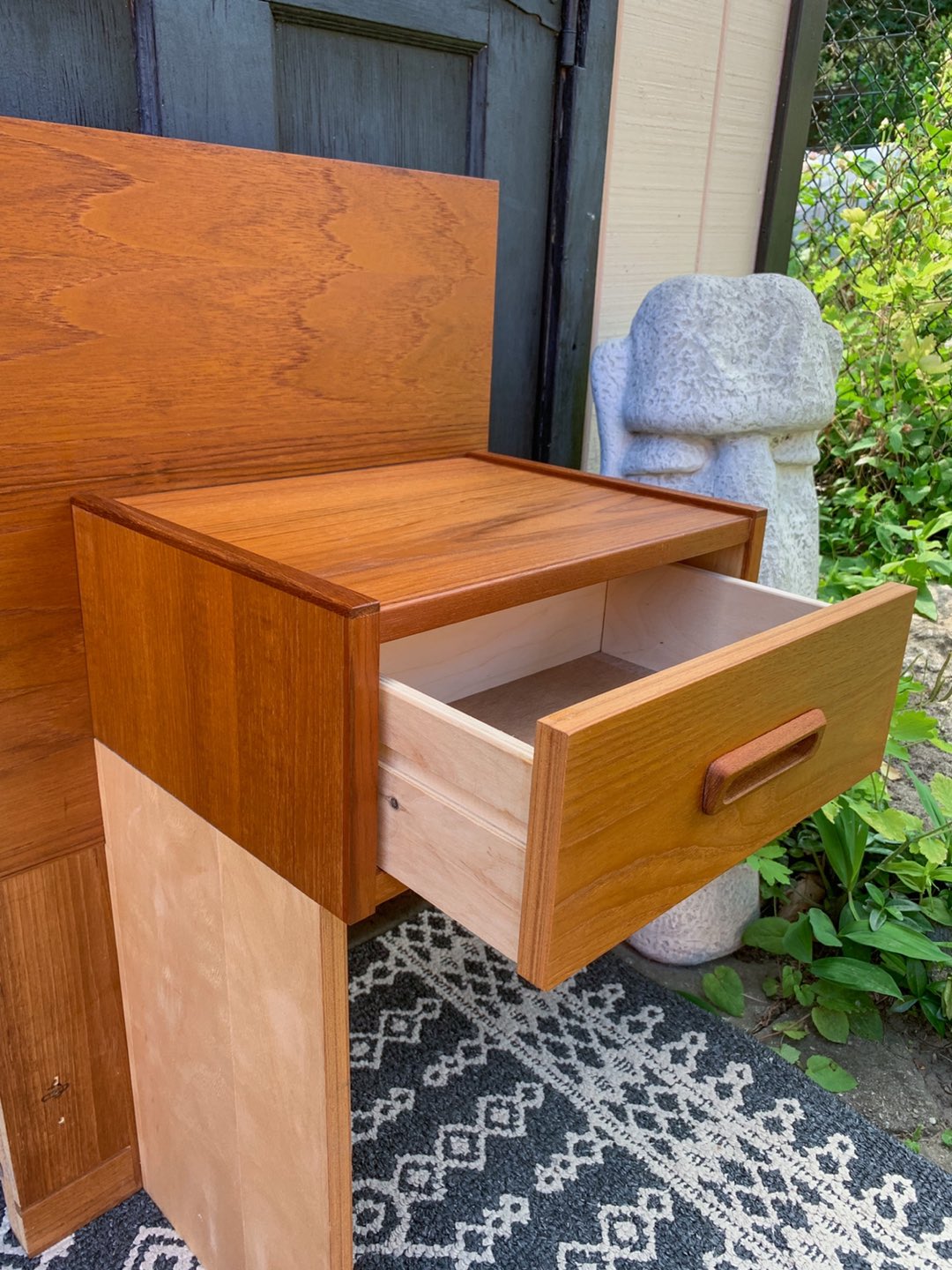MCM Teak Headboard with Floating Nightstands (Double) - photo 5