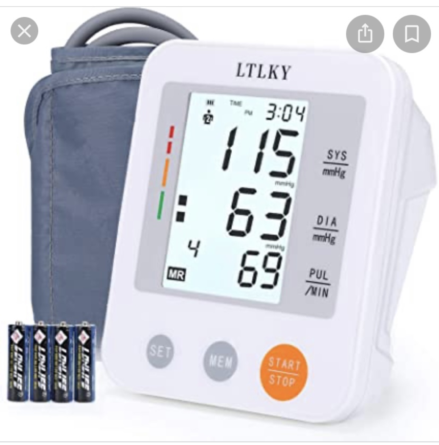 Digital blood pressure machine