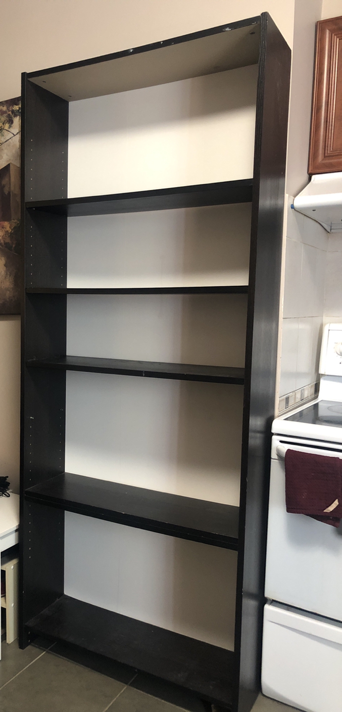 Tall Black Bookshelf (31.5” x 79.5”)