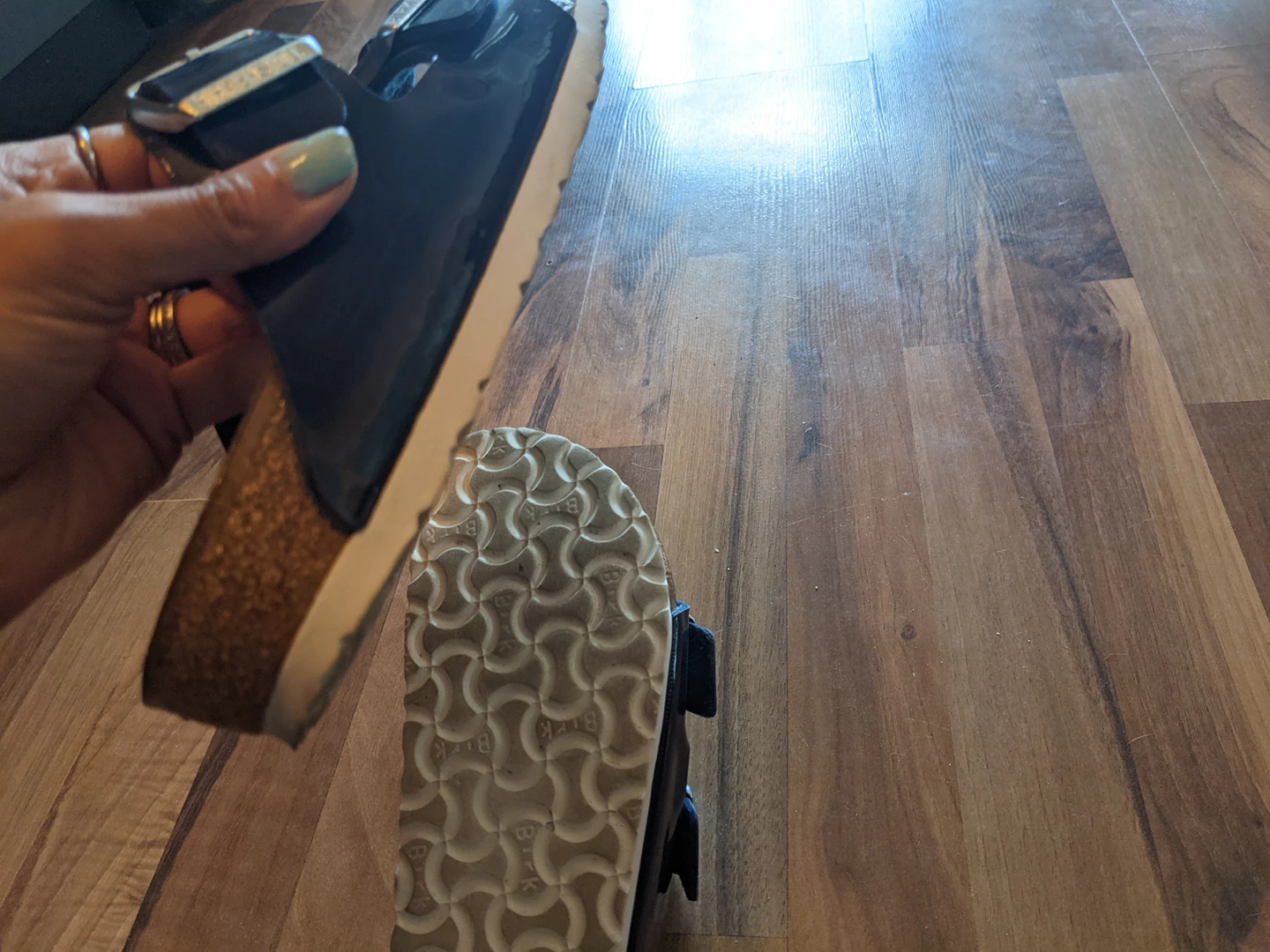Navy Patent Leather Real Birkenstock sandals - photo 5
