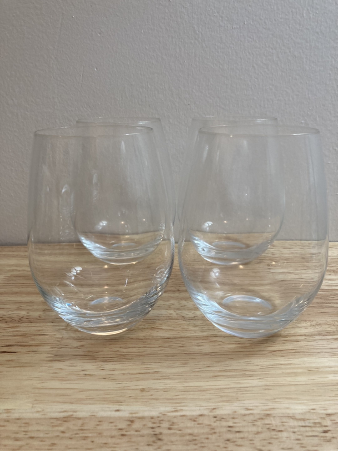 Crystal Stemless White Wine Glasses x 4 thumbnail