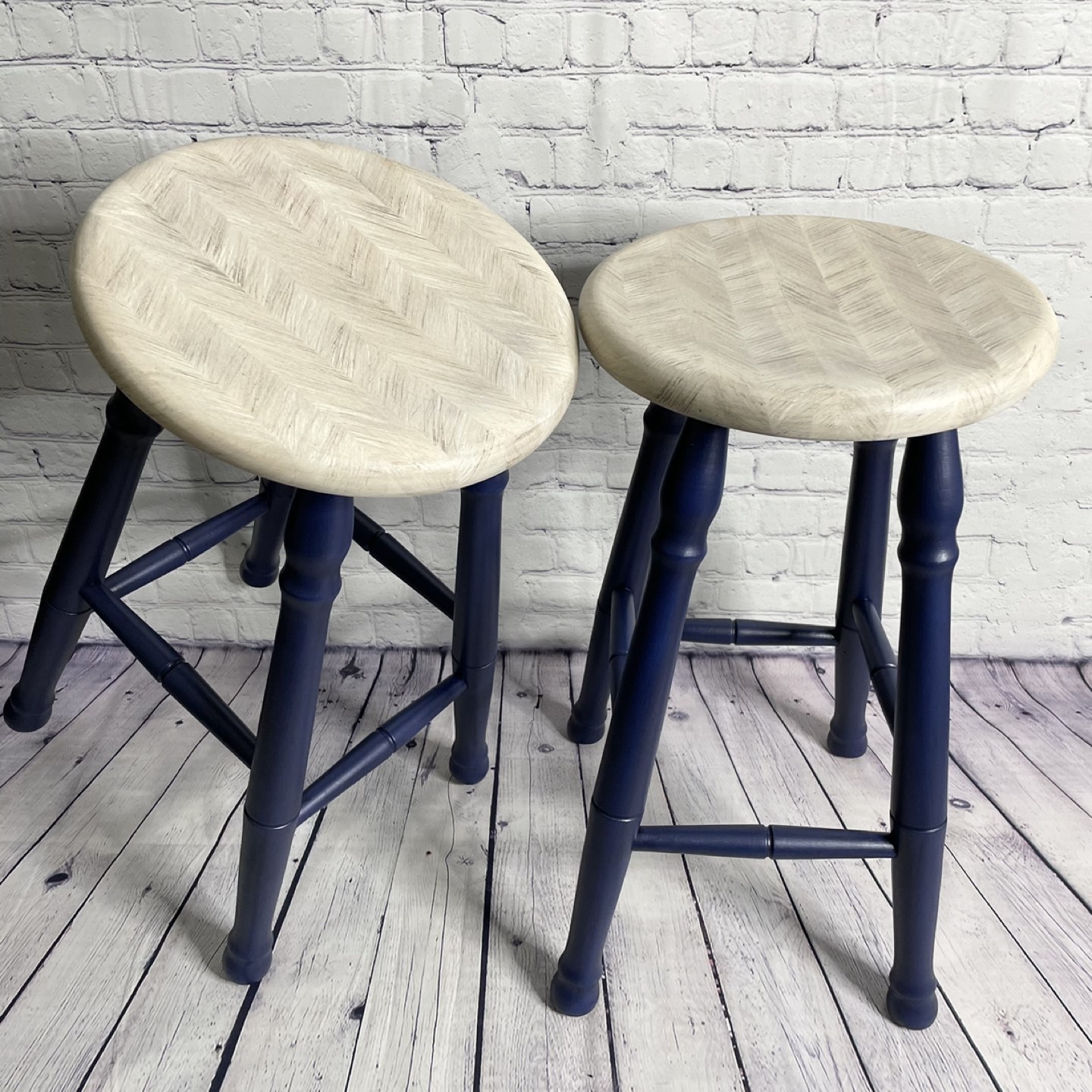 Hand Painted Wooden Stools - photo 3
