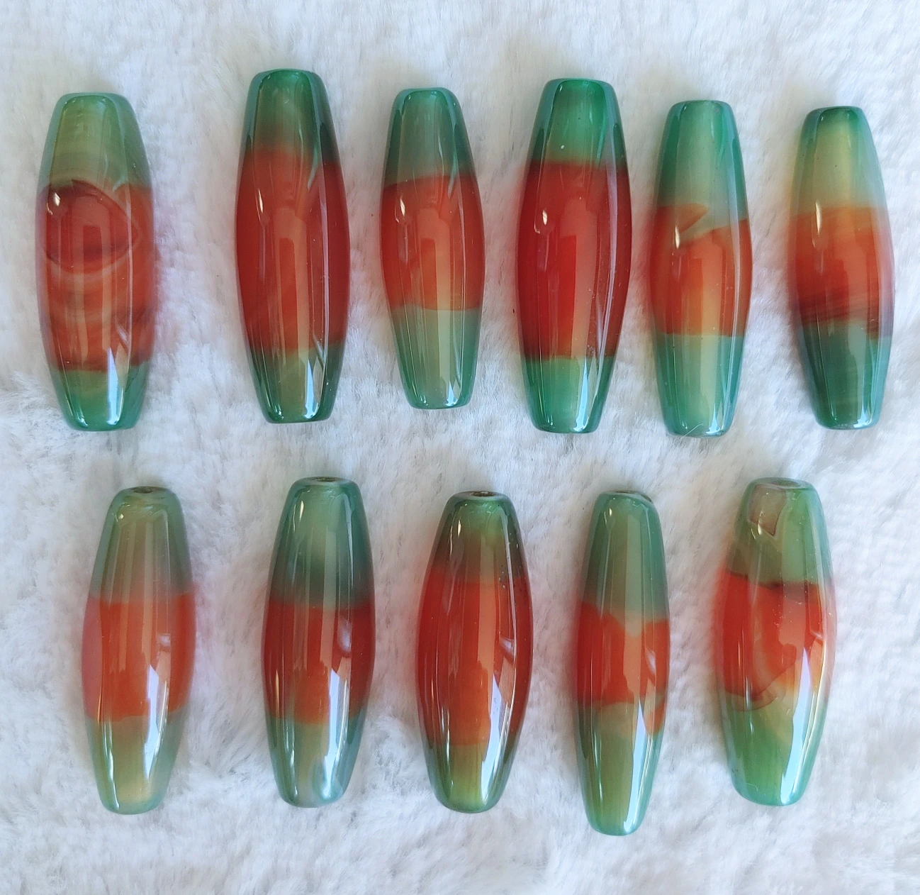 Gemstone Agate Pendant Beads Jewelry Crafts Lot thumbnail
