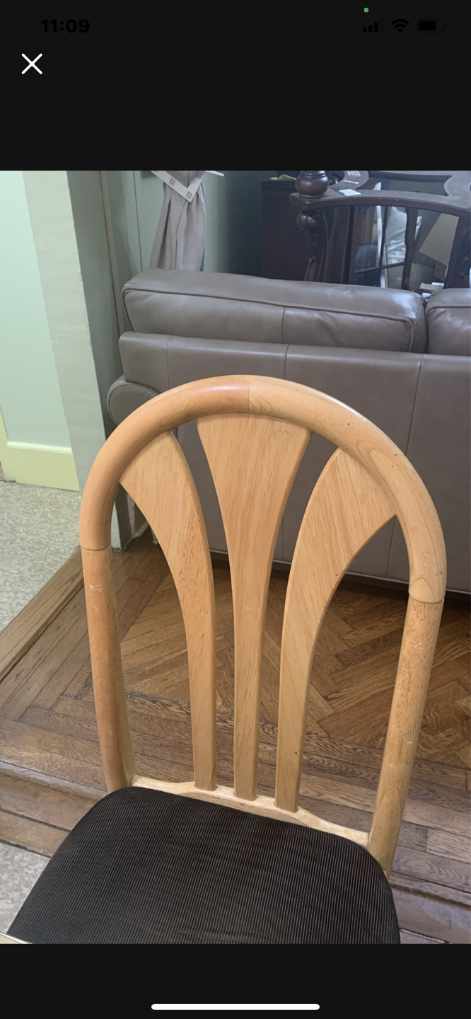 4 wood chairs