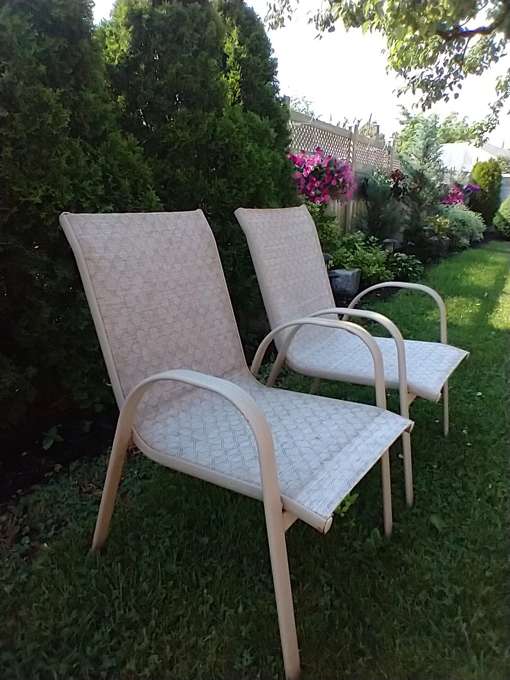 Beige outdoor chairs - photo 2