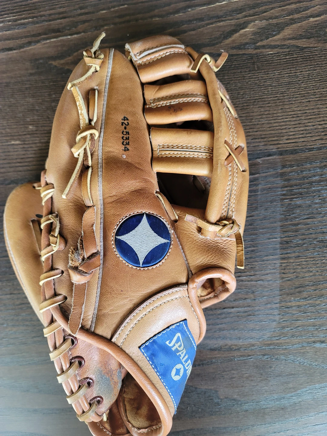 A Pair of Baseball Gloves Splading Tan and Black - photo 2