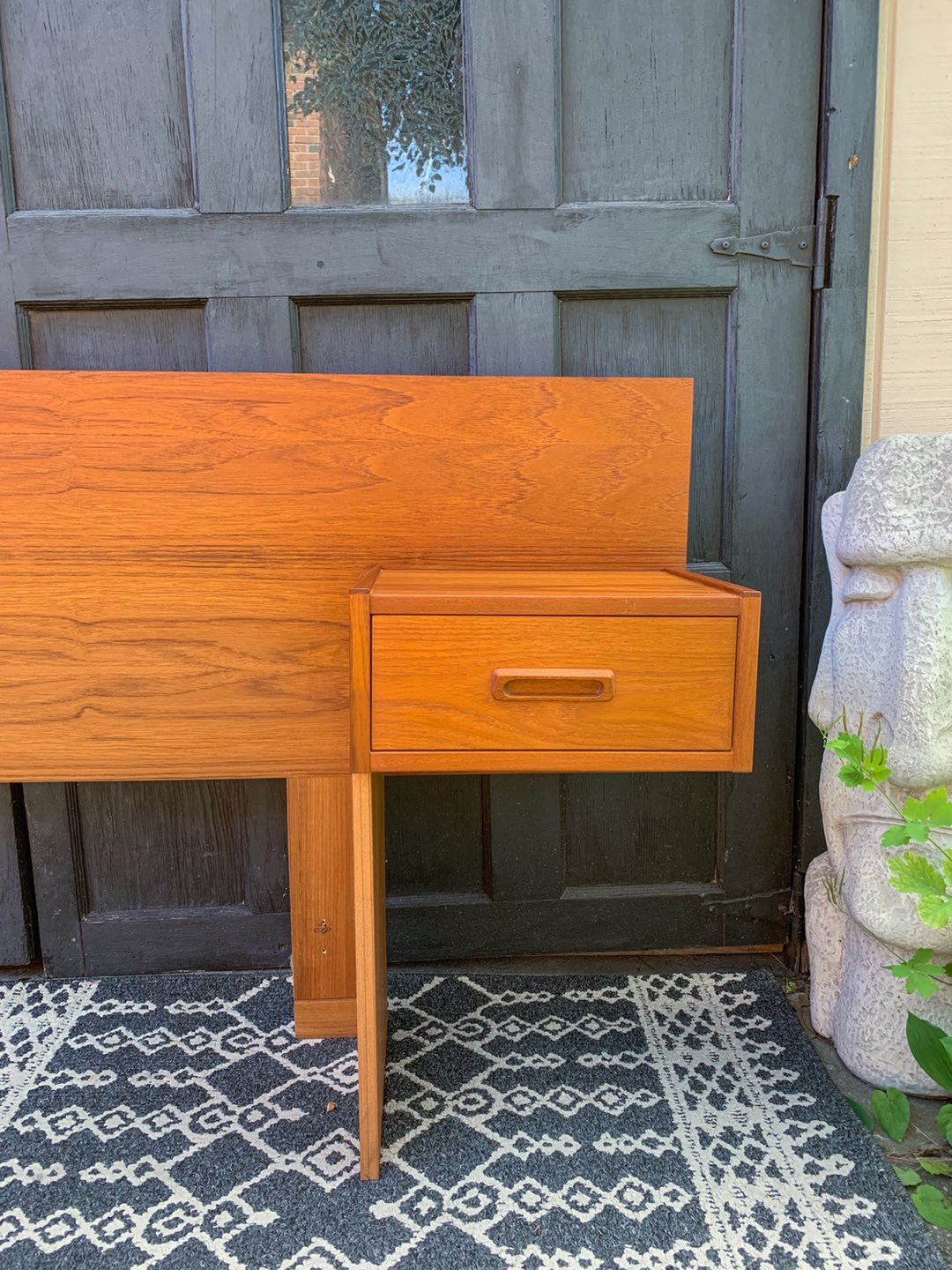MCM Teak Headboard with Floating Nightstands (Double) - photo 3