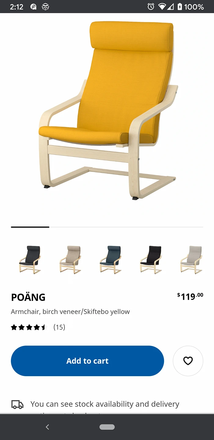 IKEA Red Poang Chair