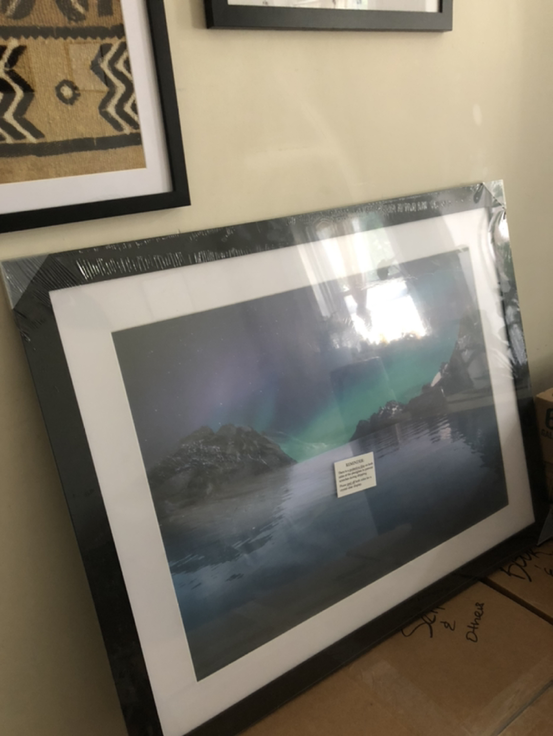 22x28 New mat picture frame. Must go by 6/26.