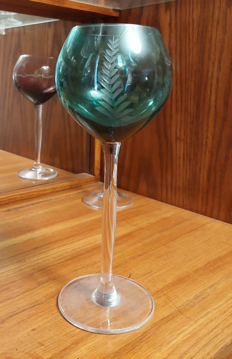 Wine glasses stemware  cut glass - photo 3